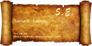 Sarudi Emese névjegykártya