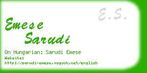 emese sarudi business card